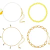 Sale Bijou Brigitte Set di braccialetti - Yellow Lemon
