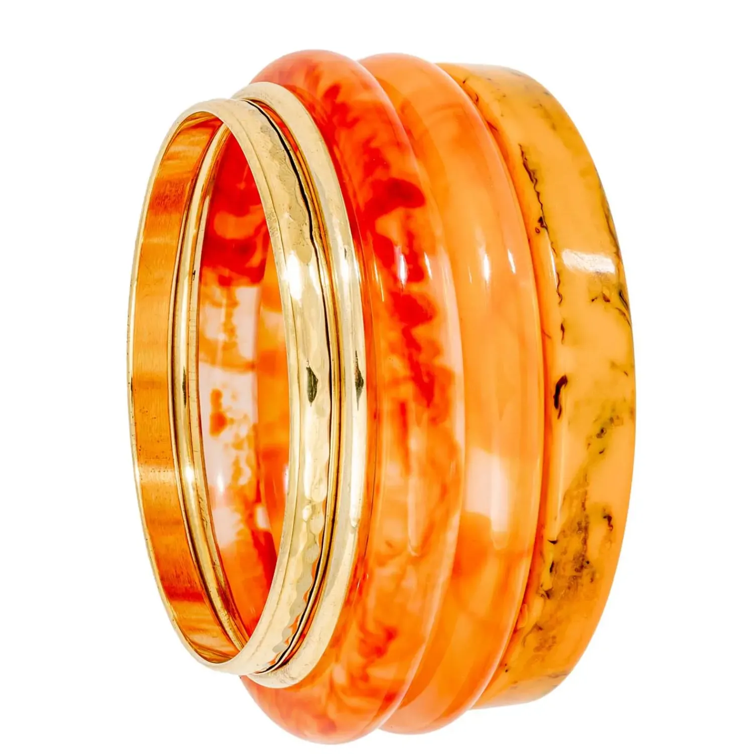 Outlet Bijou Brigitte Set di bracciali - Golden Amber