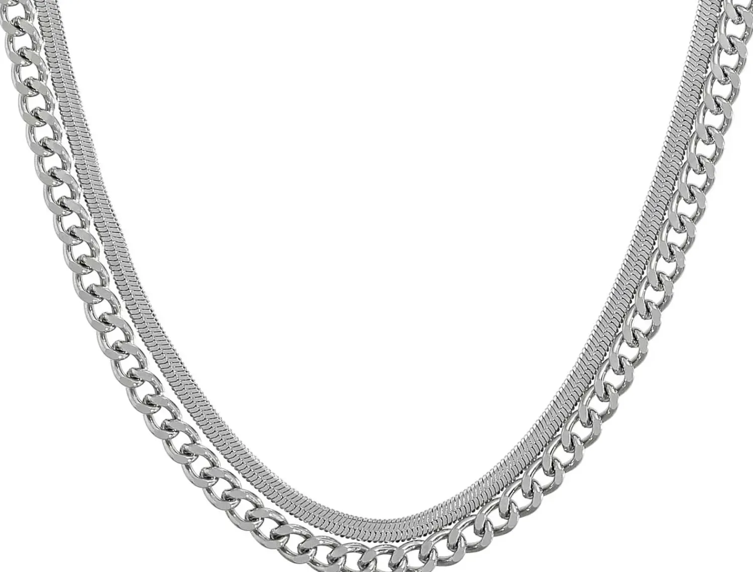 Sale Bijou Brigitte Set di collane da uomo - Silver Steel