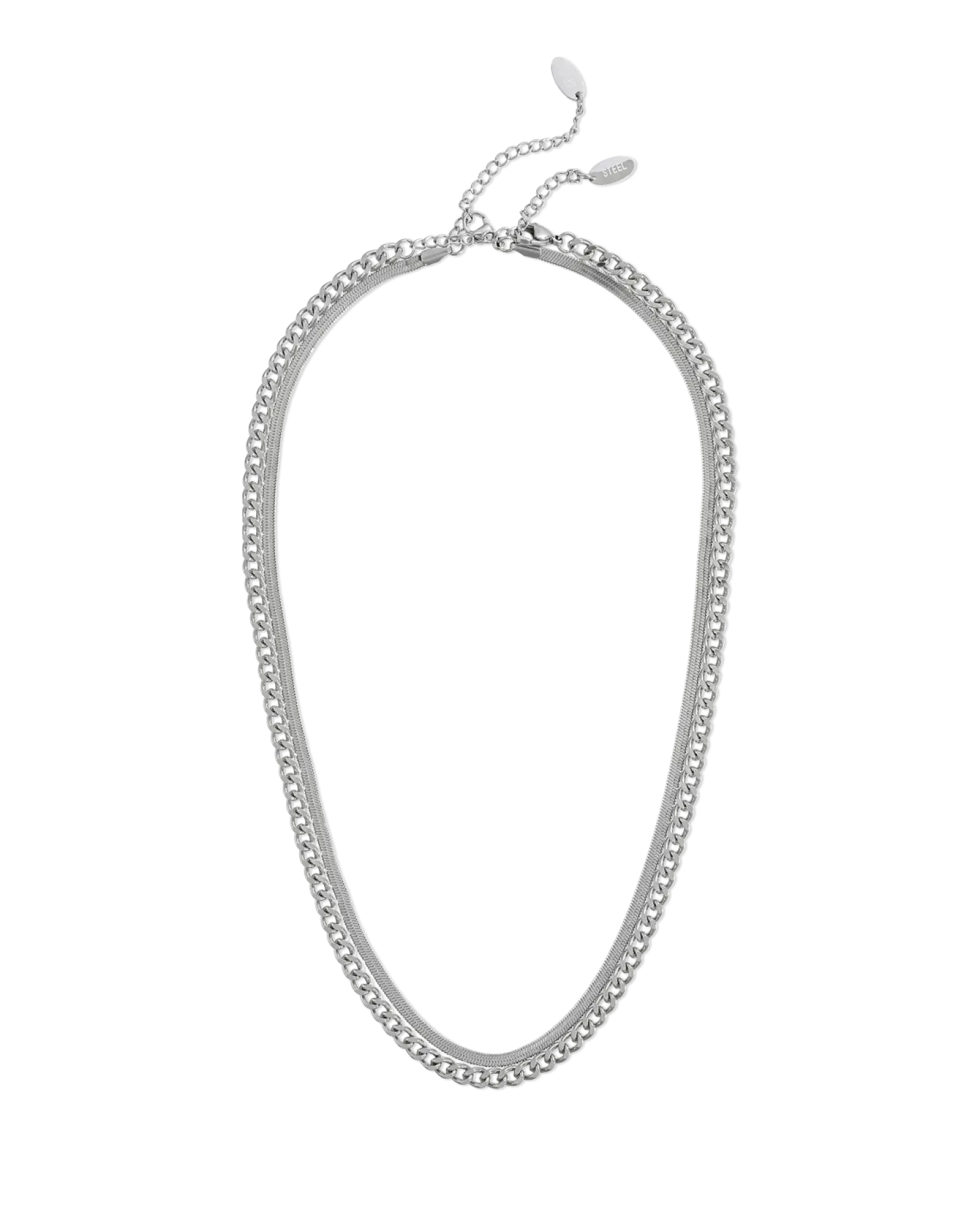 Sale Bijou Brigitte Set di collane da uomo - Silver Steel