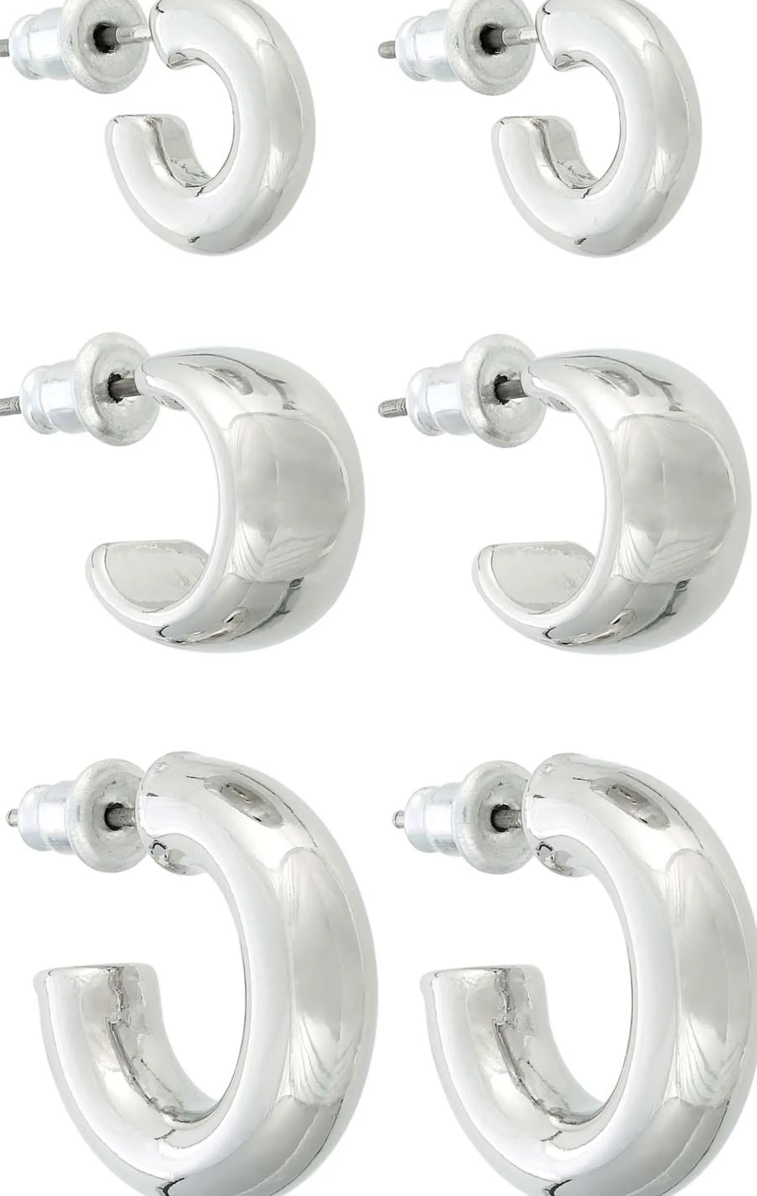 New Bijou Brigitte Set di creoli - Classic Silver