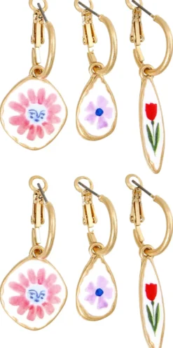 Outlet Bijou Brigitte Set di creoli - Flower Dreams