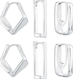Sale Bijou Brigitte Set di creoli - Geometric Huggies