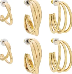 Bijou Brigitte Set di creoli - Golden Twist