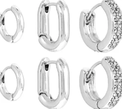 New Bijou Brigitte Set di creoli - Perfect Silver