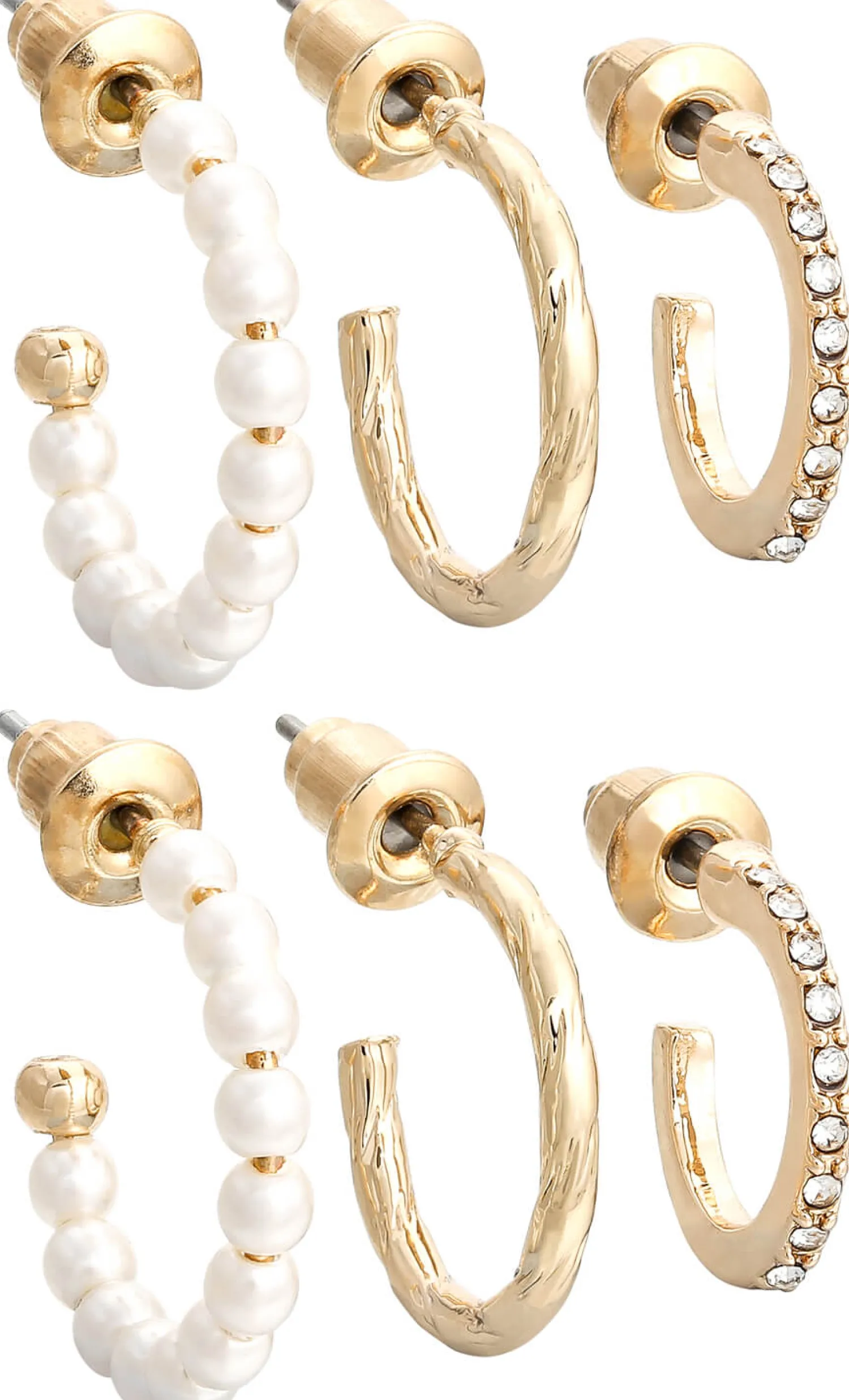 New Bijou Brigitte Set di creoli - Shiny Pearls