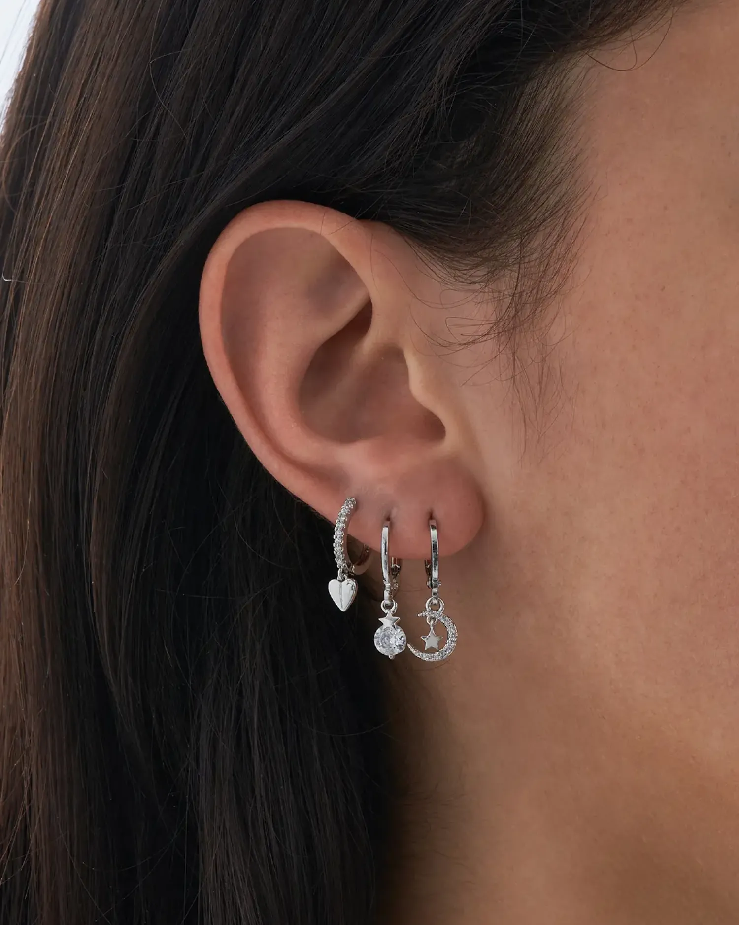 Best Bijou Brigitte Set di creoli - Silver Allstars