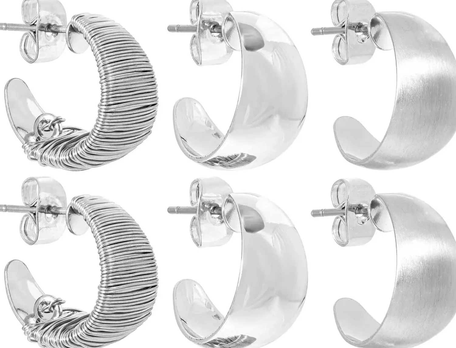 Online Bijou Brigitte Set di creoli - Silver Shines