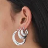 Hot Bijou Brigitte Set di creoli - Silver Trio