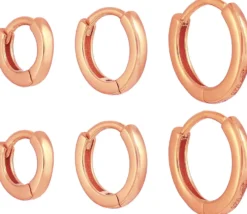 New Bijou Brigitte Set di creoli - Slim Rosegold