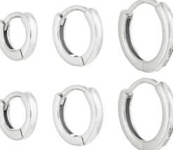 New Bijou Brigitte Set di creoli - Slim Silver