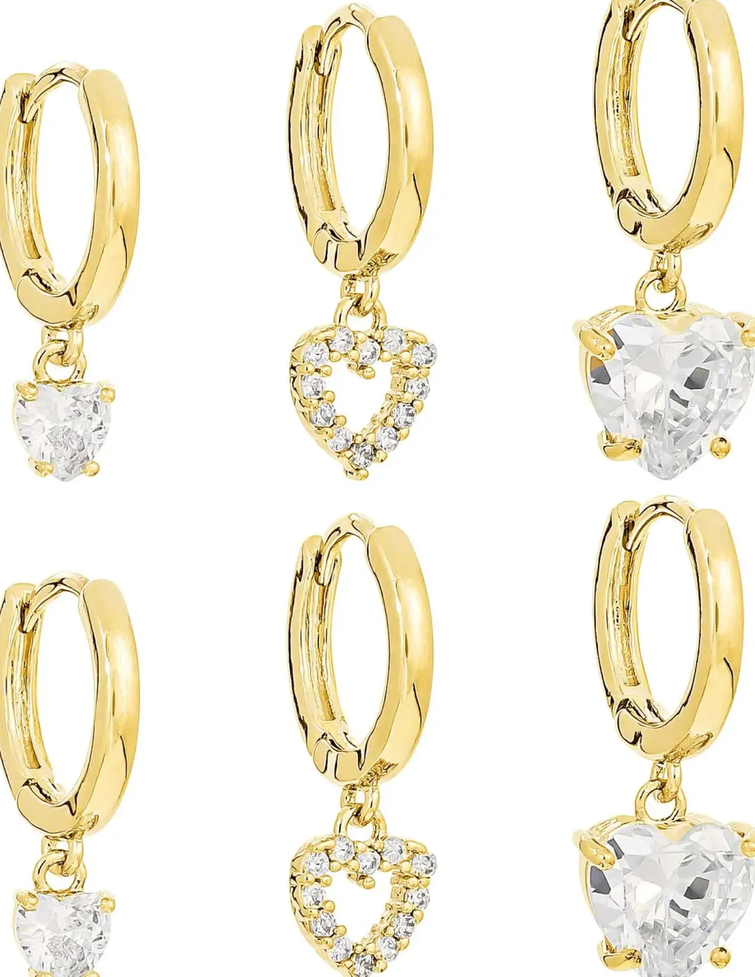 Hot Bijou Brigitte Set di creoli - Sparkling Hearts