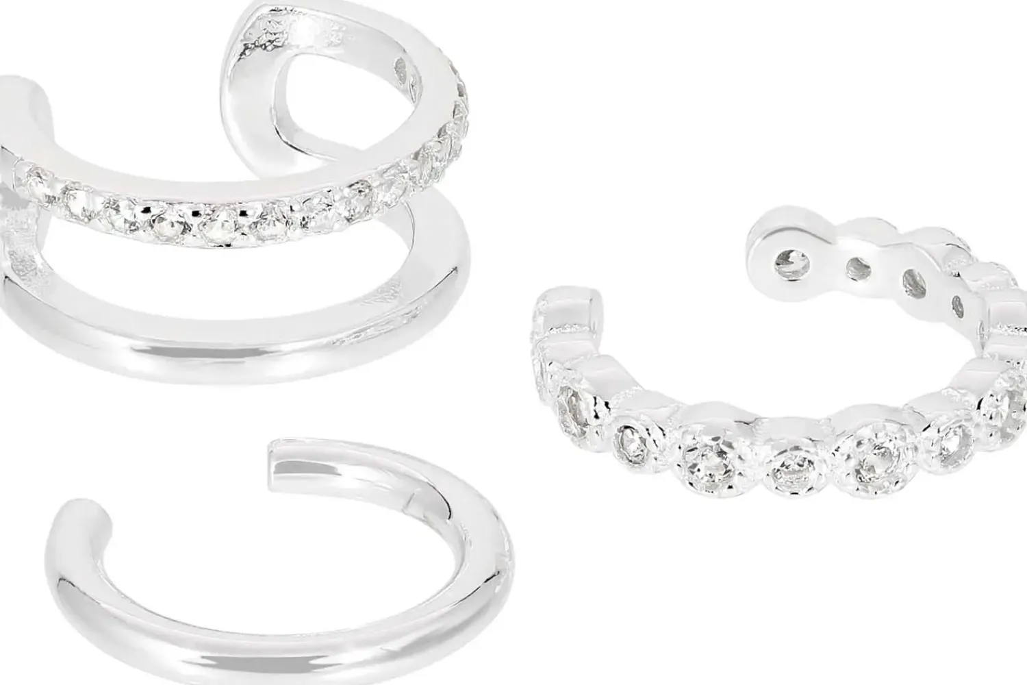 Clearance Bijou Brigitte Set di earcuff - Silver Trio