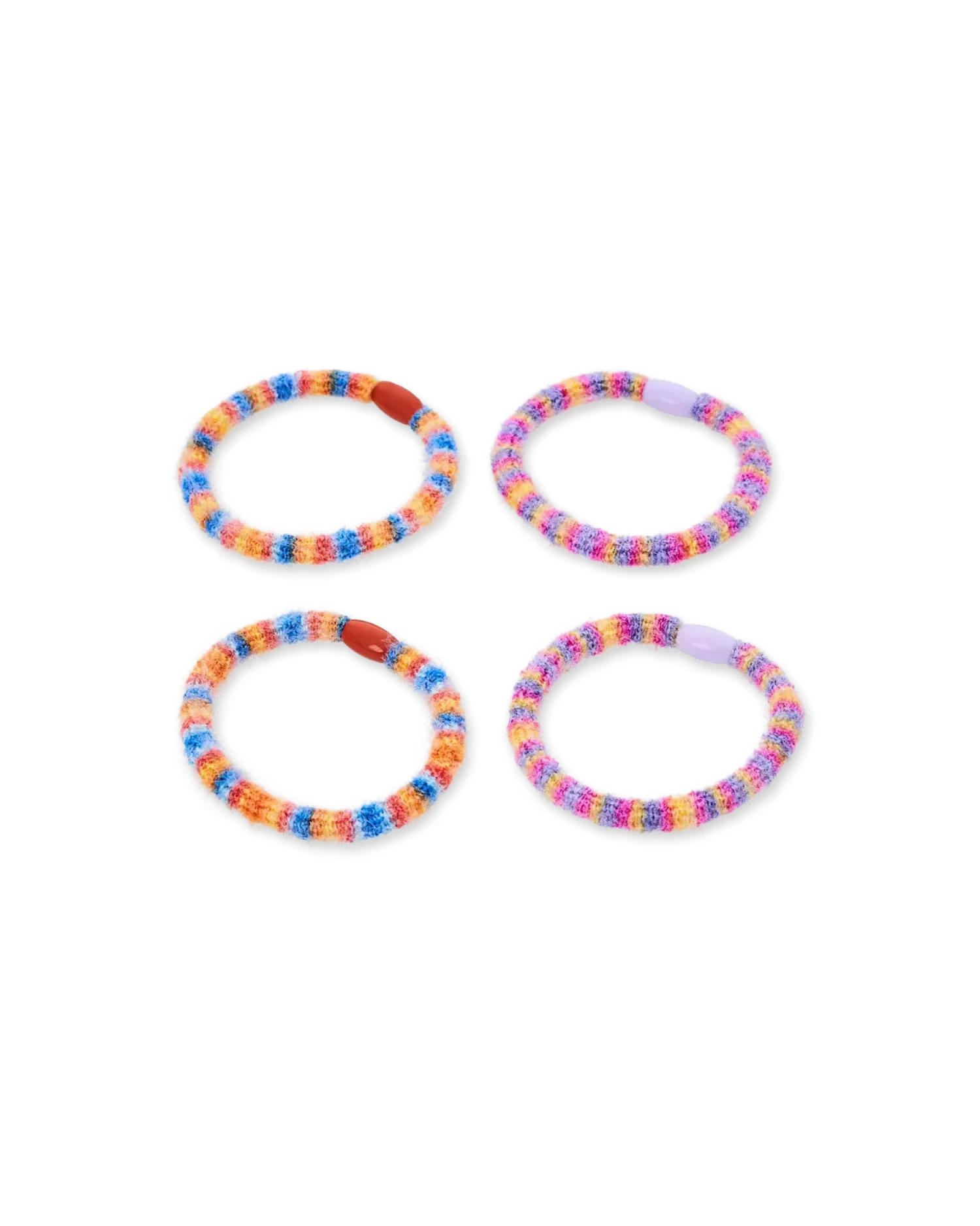 New Bijou Brigitte Set di elastici per capelli - Colorful Stripes