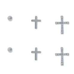 Sale Bijou Brigitte Set di orecchini a perno - Cross Shimmer