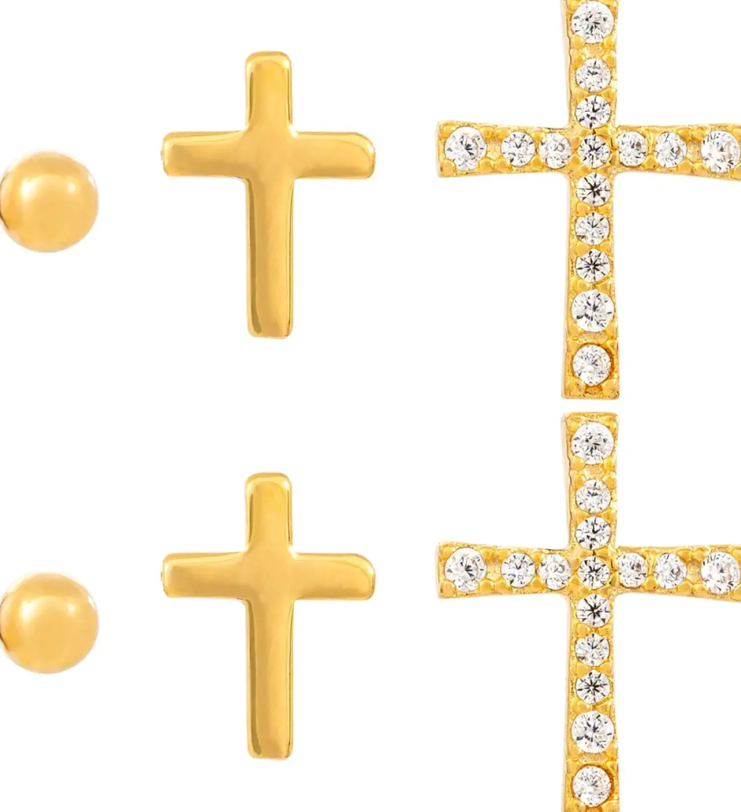 Online Bijou Brigitte Set di orecchini a perno - Cross Trio