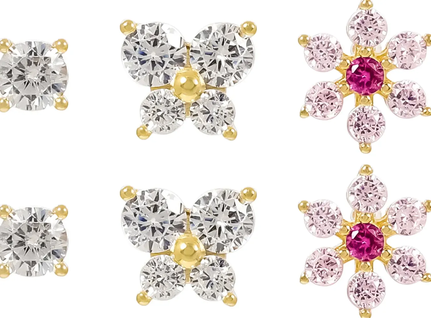 Outlet Bijou Brigitte Set di orecchini a perno - Floral Cuties