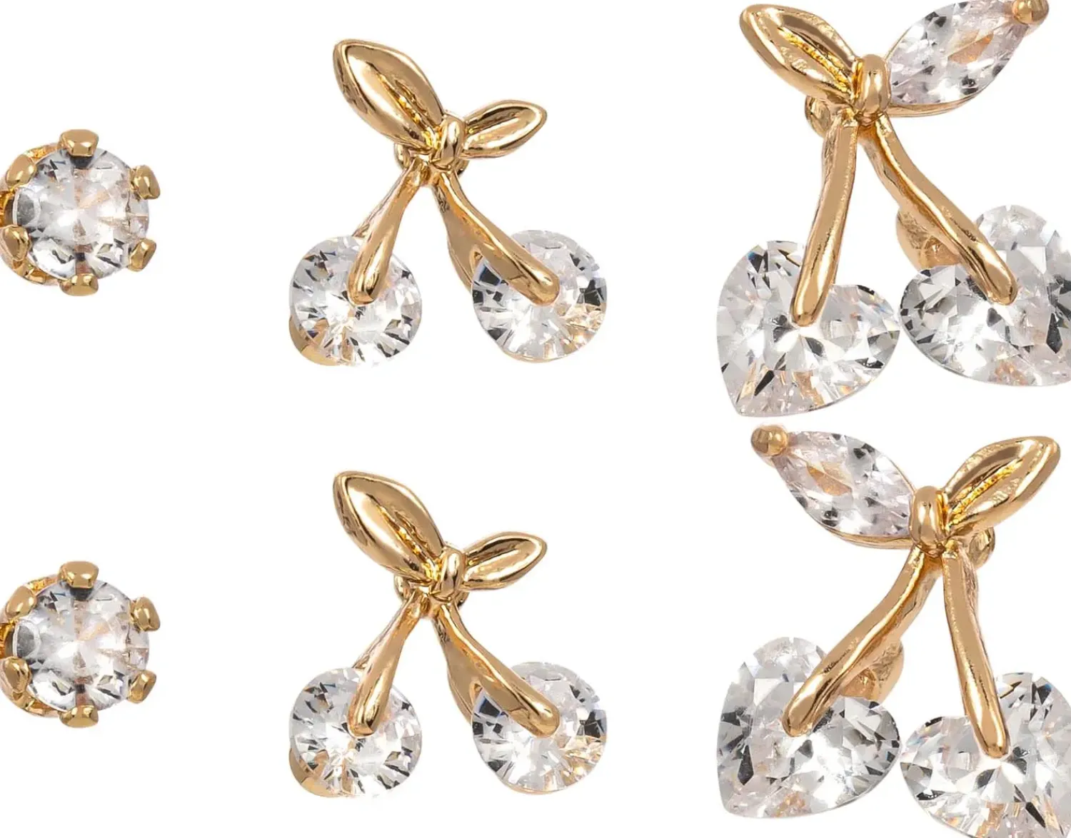 Outlet Bijou Brigitte Set di orecchini a perno - Golden Cherries