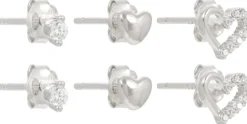 Bijou Brigitte Set di orecchini a perno - Heart Trio
