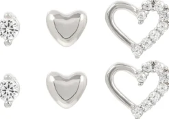 Bijou Brigitte Set di orecchini a perno - Heart Trio