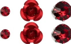 New Bijou Brigitte Set di orecchini a perno - Red Passion