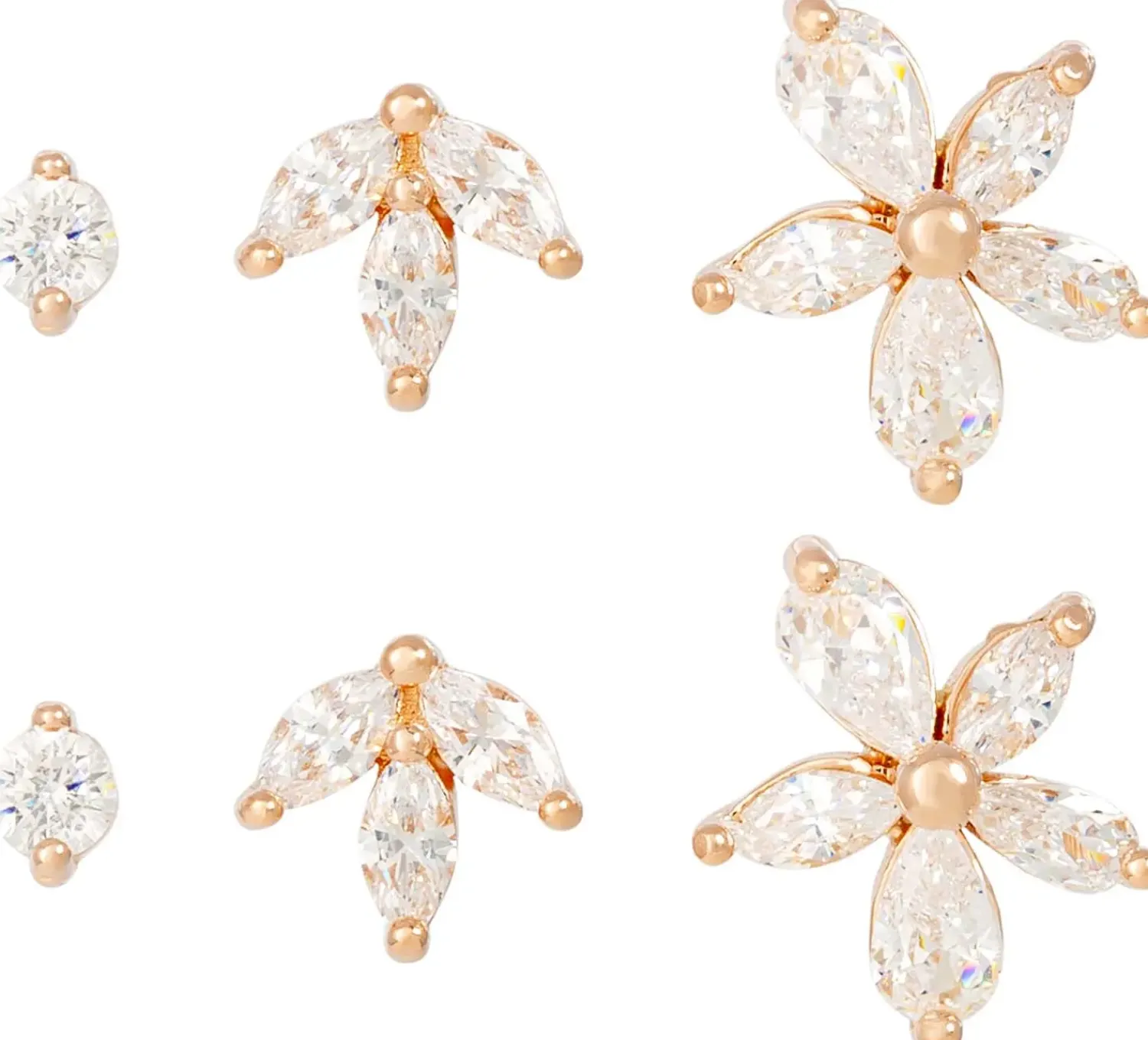 Online Bijou Brigitte Set di orecchini a perno - Rosé Trio