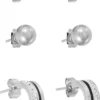 Outlet Bijou Brigitte Set di orecchini a perno - Silver Steel
