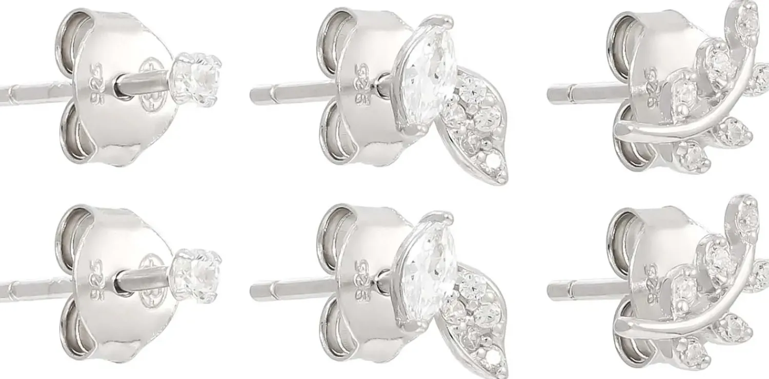 Online Bijou Brigitte Set di orecchini a perno - Silver Spark