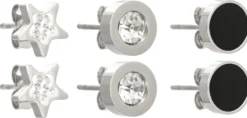 Best Bijou Brigitte Set di orecchini a perno - Steel Stars