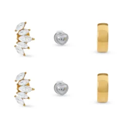 Online Bijou Brigitte Set di orecchini a perno - Triple Steel