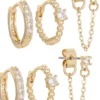 Discount Bijou Brigitte Set di orecchini creoli - Glamorous Gold