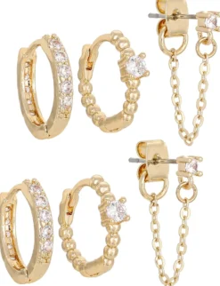 Discount Bijou Brigitte Set di orecchini creoli - Glamorous Gold