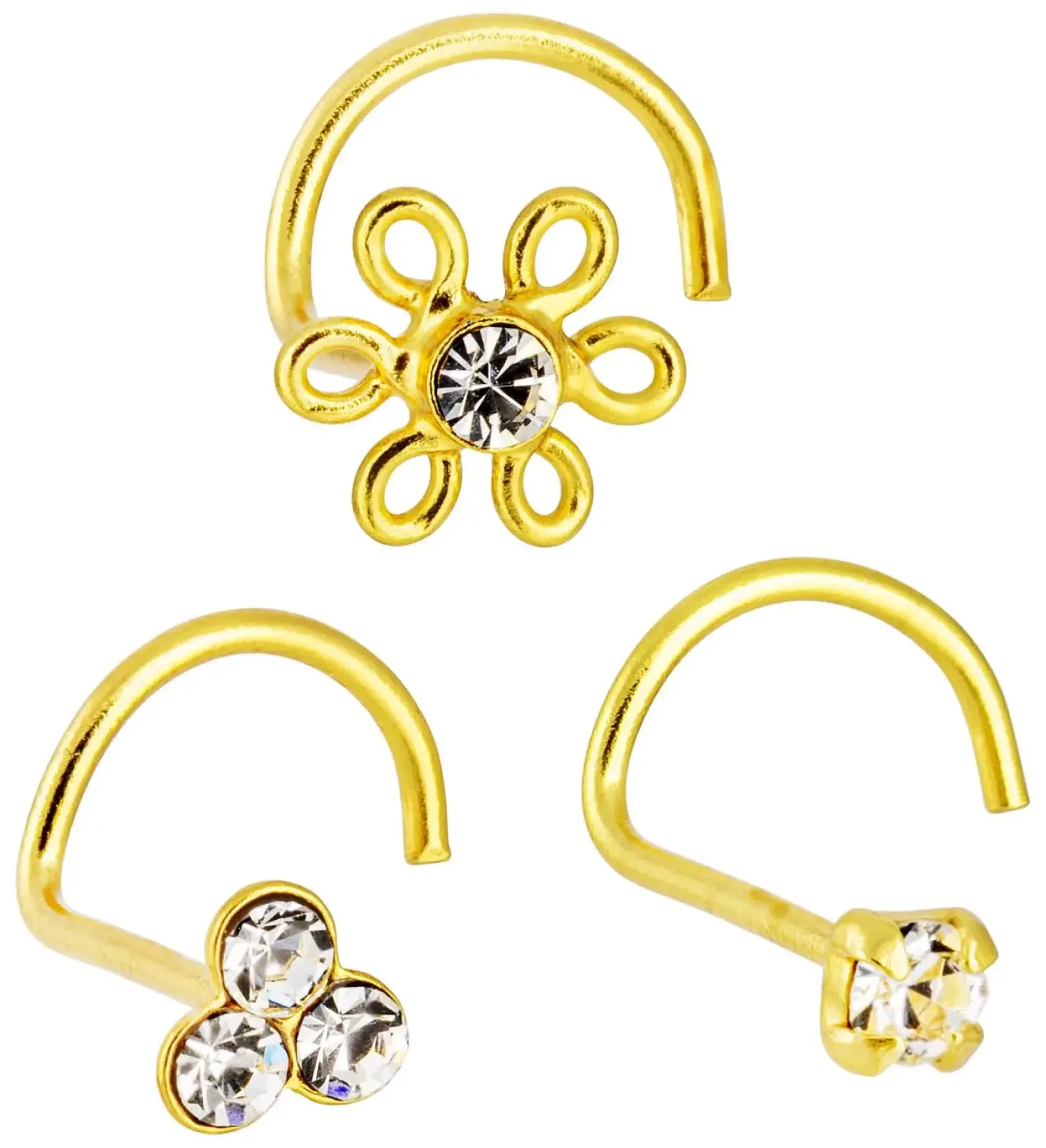 Best Bijou Brigitte Set di piercing - Golden Trio