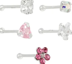 New Bijou Brigitte Set di piercing - Pink Sparkle