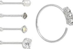 Sale Bijou Brigitte Set di piercing - Silver Gleam