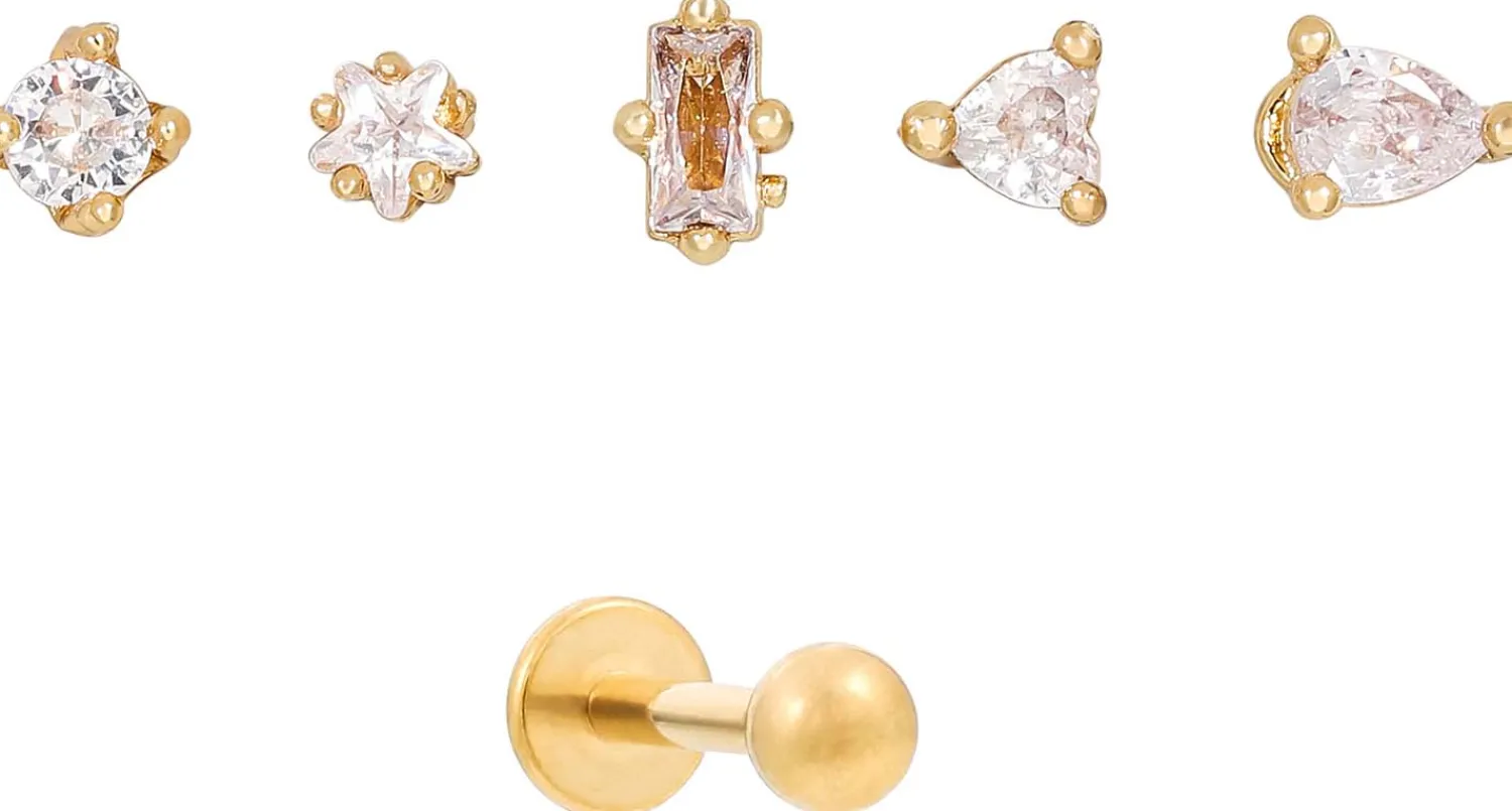 Discount Bijou Brigitte Set di piercing - Various Cubics