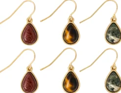 Clearance Bijou Brigitte Set orecchini a pendente - Tigers Eyes